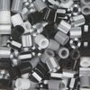 image:imagePerler Beads Fuse Beads for Crafts 1000pcs Newsprint Striped Black Grey and White