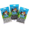 image:imagePerler 8399791 1000 Pack Fuse Bead Bags Red White and Green 3 PackLight Gray  Gray  and Dark Gray