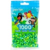image:imagePerler Beads Fuse Beads for Crafts 1000pcs Jewel GreenJewel Tone Green Mix