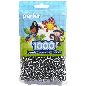 image:imagePerler Beads Fuse Beads for Crafts 1000pcs Striped Black and White SmallZebra